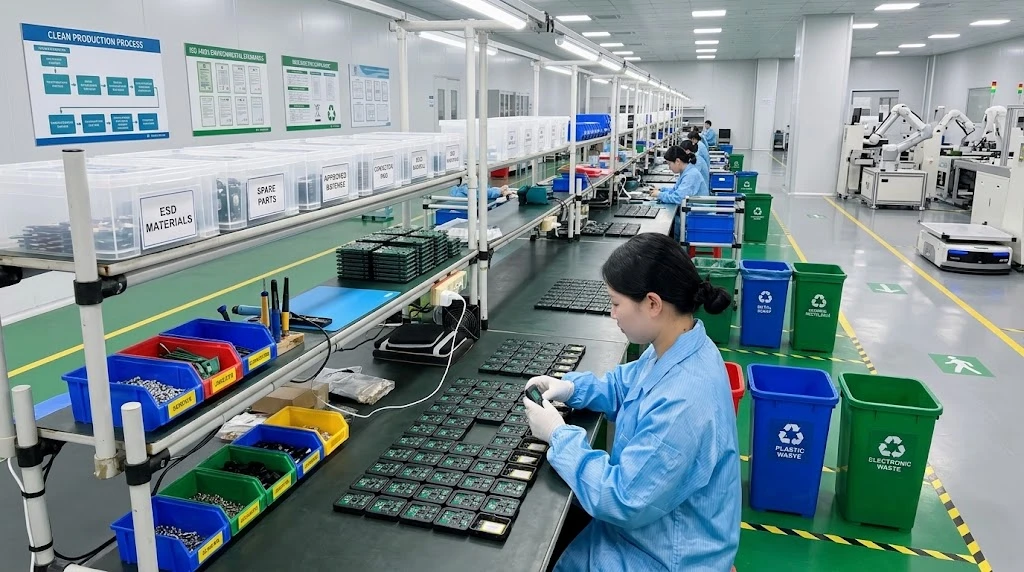 Factory production line manufacturing tour guide systems under environmental compliance standards Factory production line manufacturing tour guide systems under environmental compliance standards